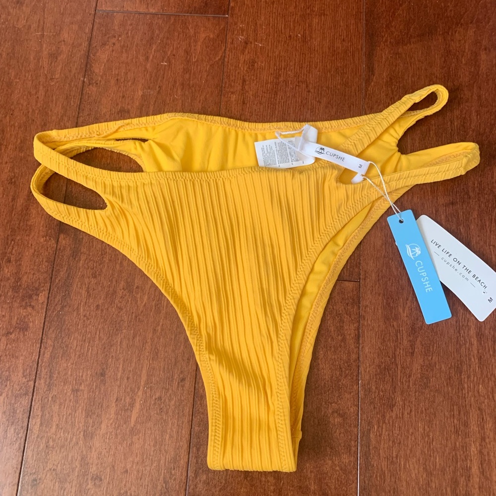 Cupshe | textured high leg bikini bottom